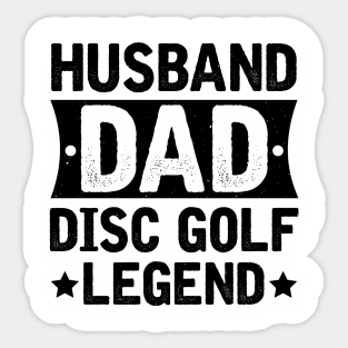 Husband Dad Disc Golf Legend Sticker